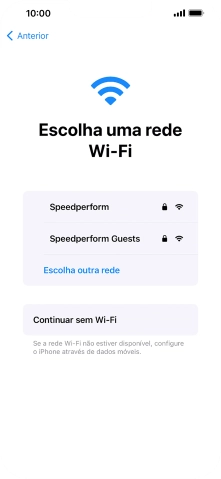 Prima a rede Wi-Fi pretendida.