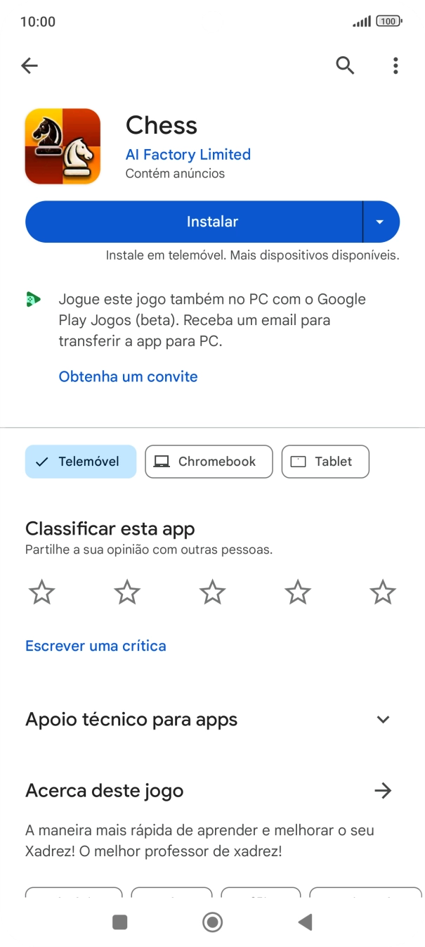 Prima a tecla de início para terminar e voltar ao ecrã inicial.