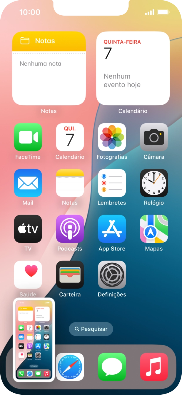 Para modificar a captura de ecrã prima a captura de ecrã e siga as indicações no ecrã para efetuar as modificações pretendidas.