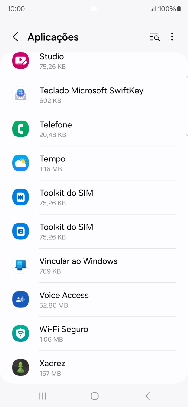 Prima a app pretendida.