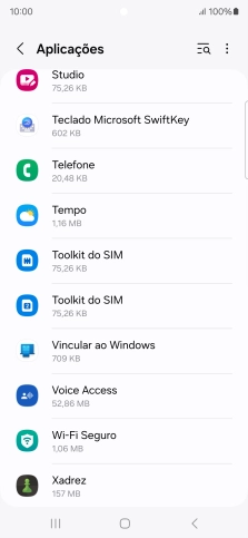 Prima a app pretendida.