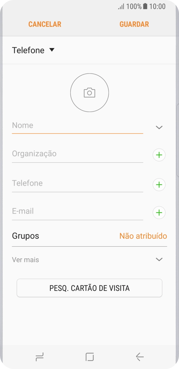 Prima a lista suspensa da lista de contactos.