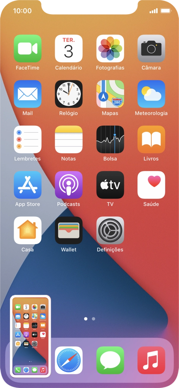 Para modificar a captura de ecrã prima a captura de ecrã e siga as indicações no ecrã para efetuar as modificações pretendidas.