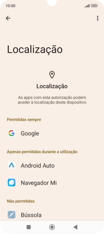 Prima a app pretendida.