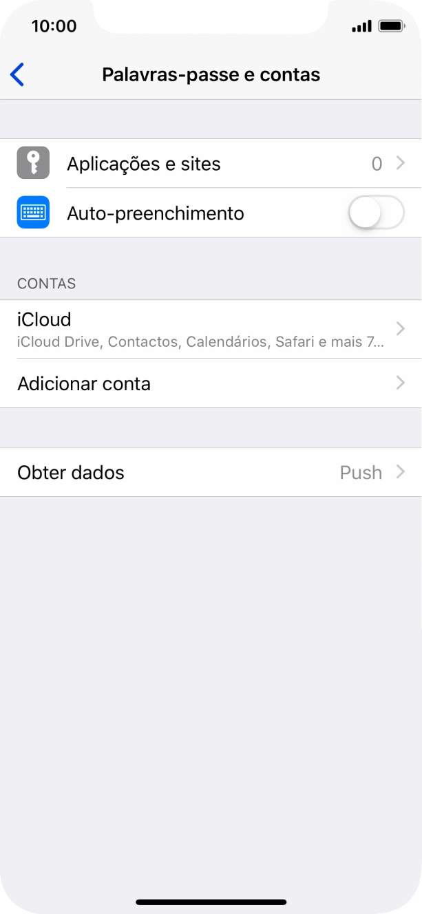 Prima Adicionar conta.