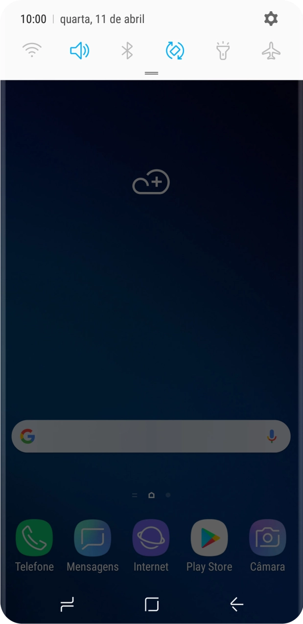 Prima o ícone de definições.