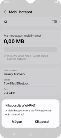 Válaszd a Kikapcsol lehetőséget.