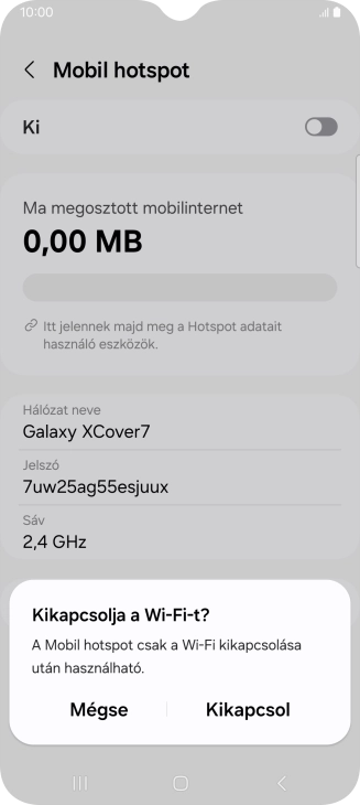 Válaszd a Kikapcsol lehetőséget.