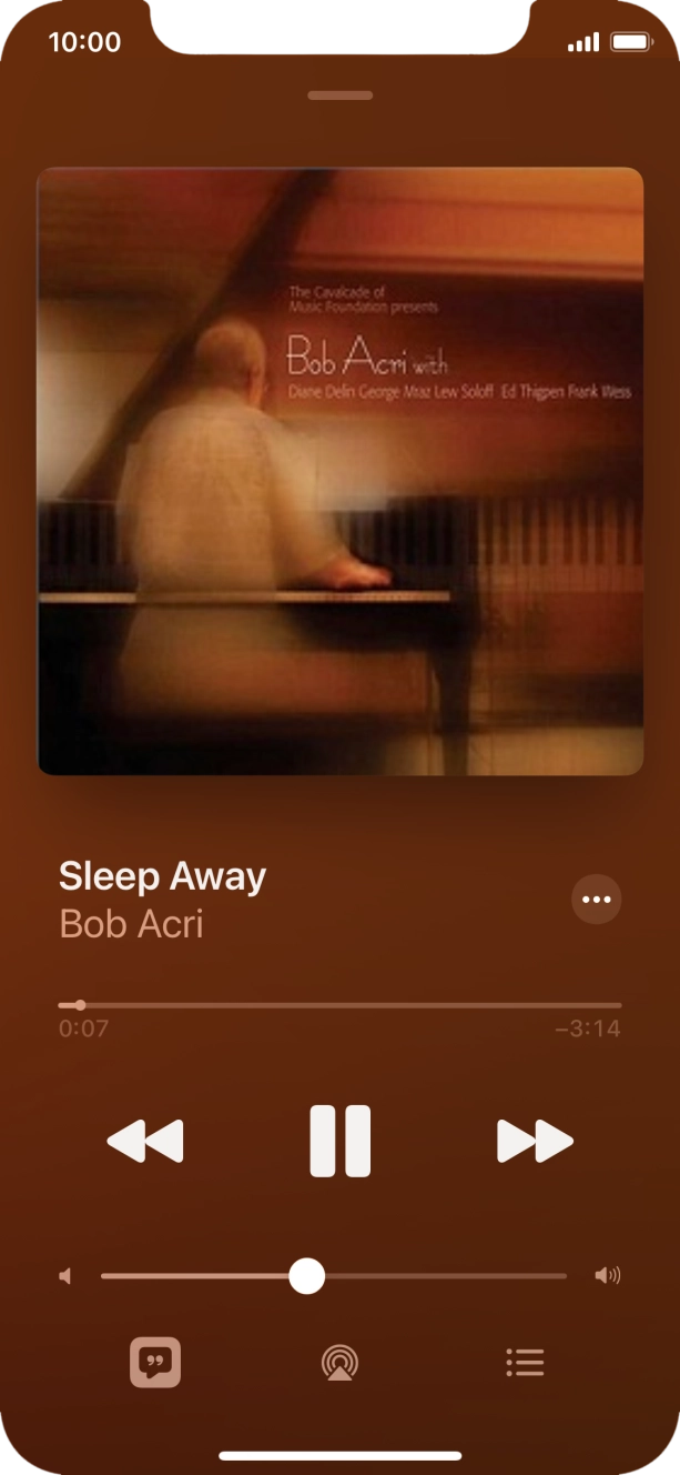 Prima a seta para a direita para ir para o ficheiro de música seguinte.