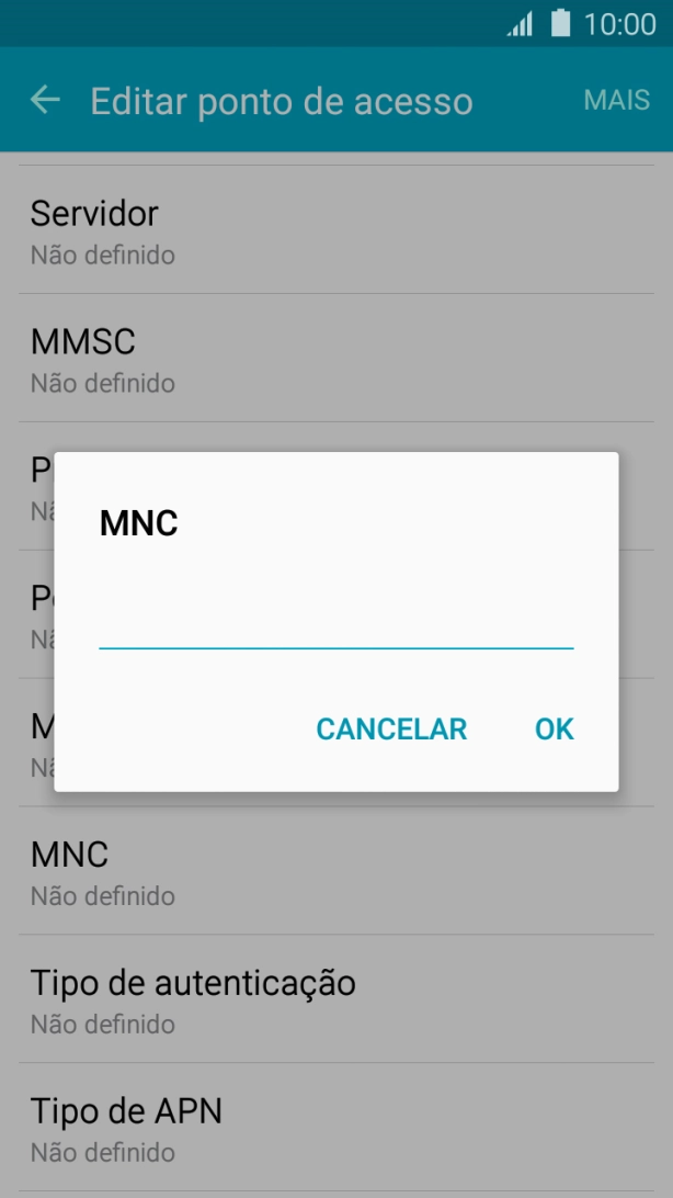 Introduza 01 e prima OK.