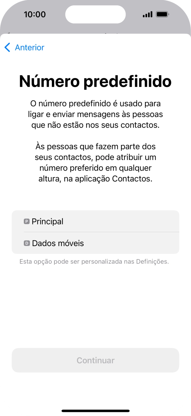 Prima o plano pretendido.