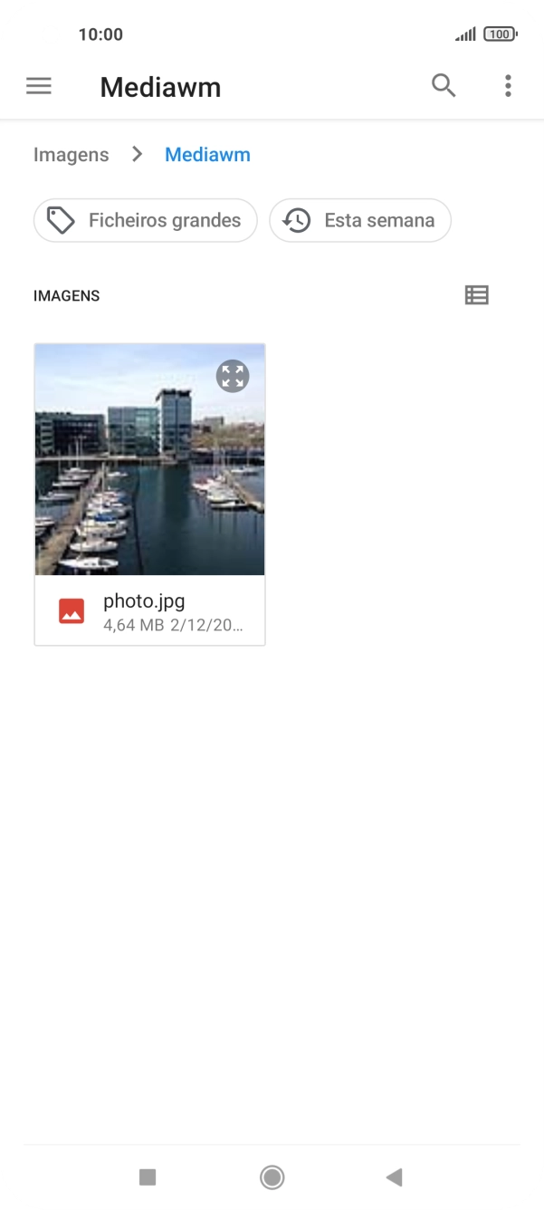 Prima a imagem pretendida.