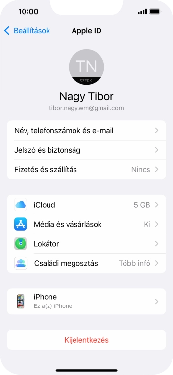 Húzd az ujjad felfelé a kijelző aljáról, hogy visszatérj a kezdőképernyőhöz.