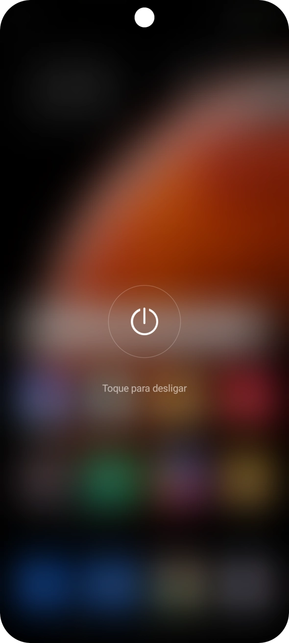 Prima Toque para desligar.