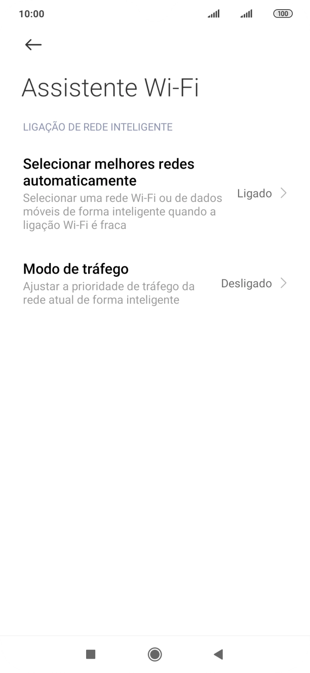 Prima Selecionar melhores redes automaticamente.