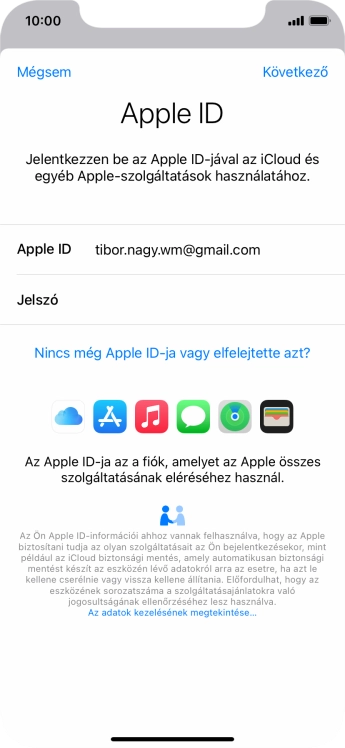 Válaszd a Következő lehetőséget.