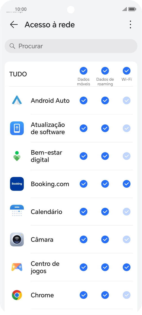 Prima o campo junto ao nome da aplicação na coluna 