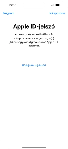 Válaszd a Kikapcsolás lehetőséget.