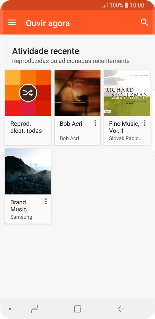 Deslize o dedo sobre o ecrã da esquerda para a direita.