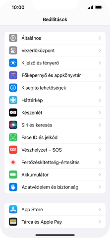 Válaszd a Face ID és jelkód lehetőséget.