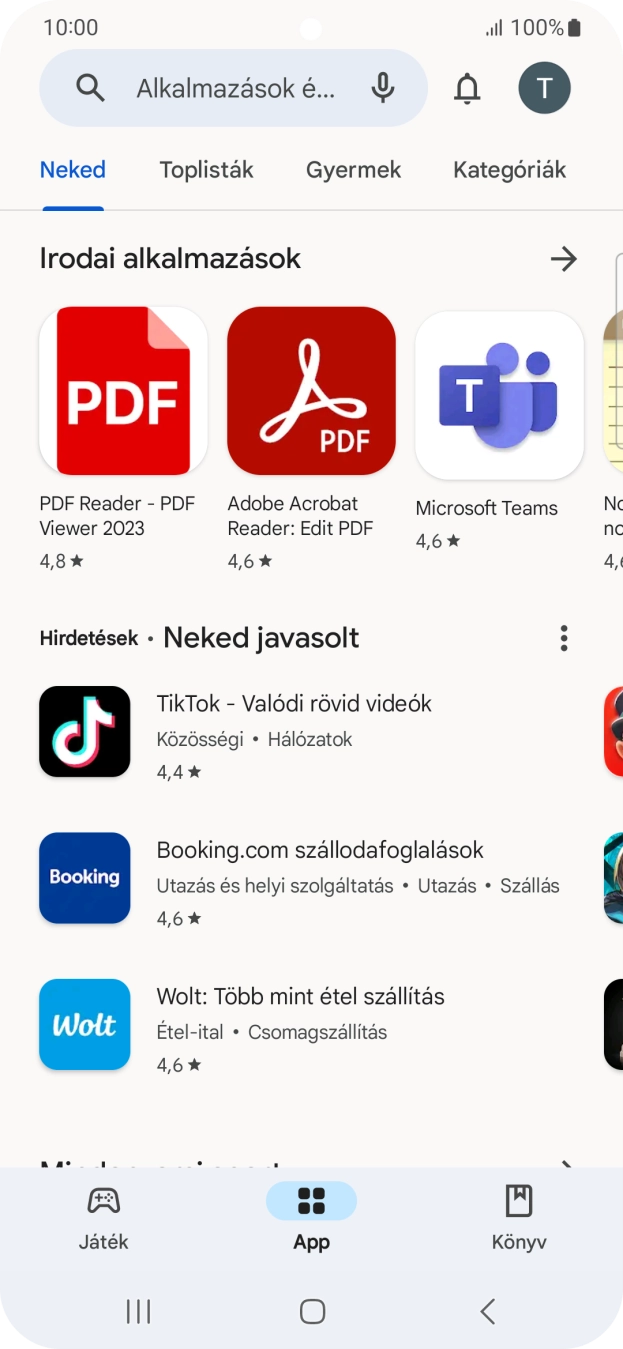 Kattints a keresés mezőre.