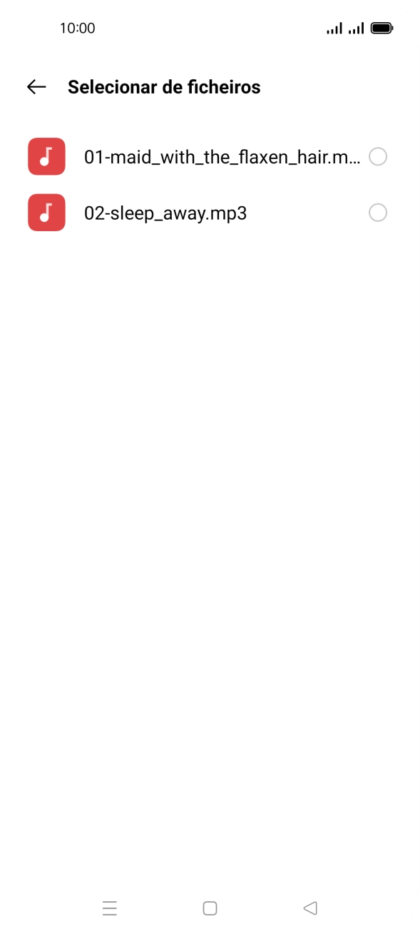 Prima os tons de toque pretendidos para os ouvir.