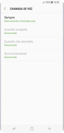 Prima o tipo de desvio pretendido.