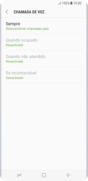 Prima o tipo de desvio pretendido.