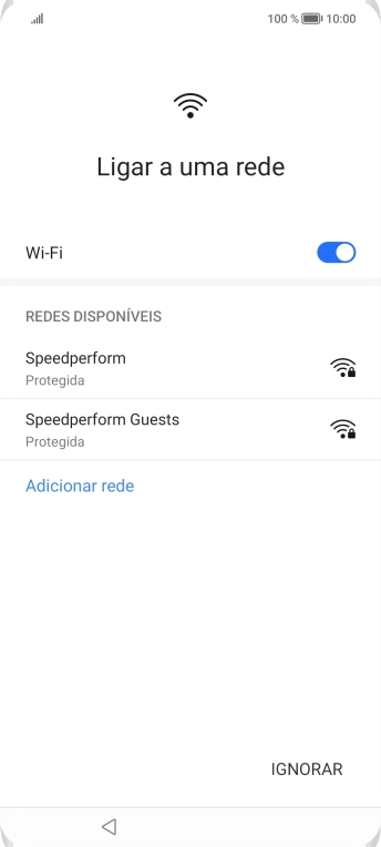 Prima a rede Wi-Fi pretendida.