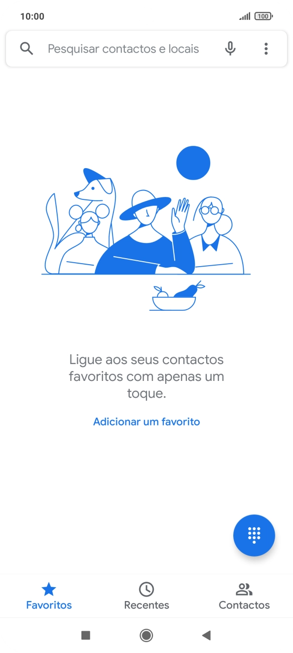 Prima o ícone de menu.