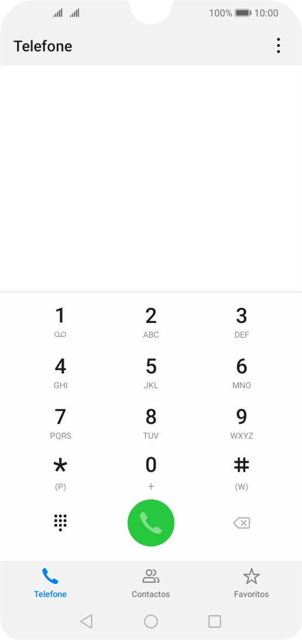 Prima o ícone de menu.