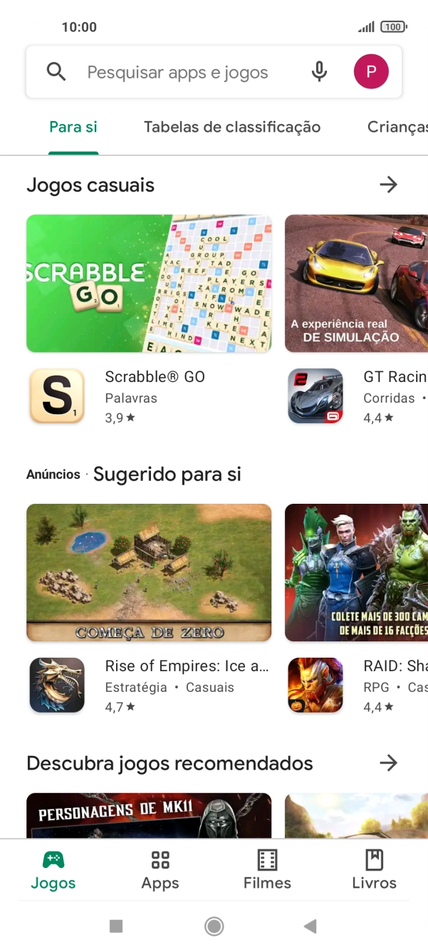 Prima o ícone de perfil.