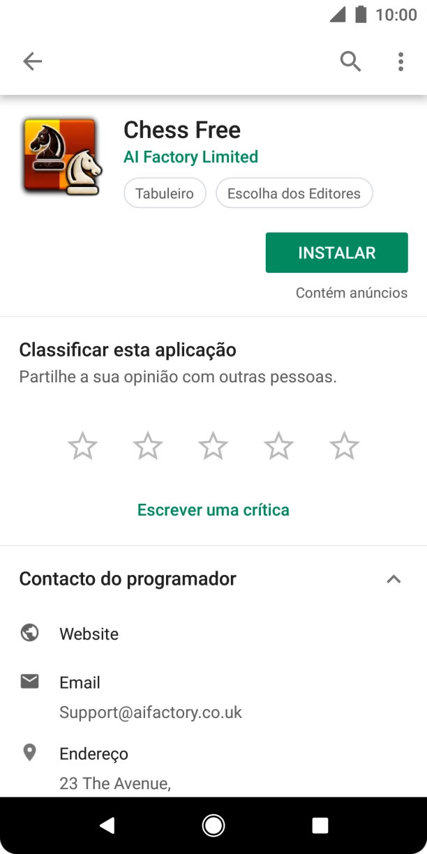 Prima a tecla de início para terminar e voltar ao ecrã inicial.