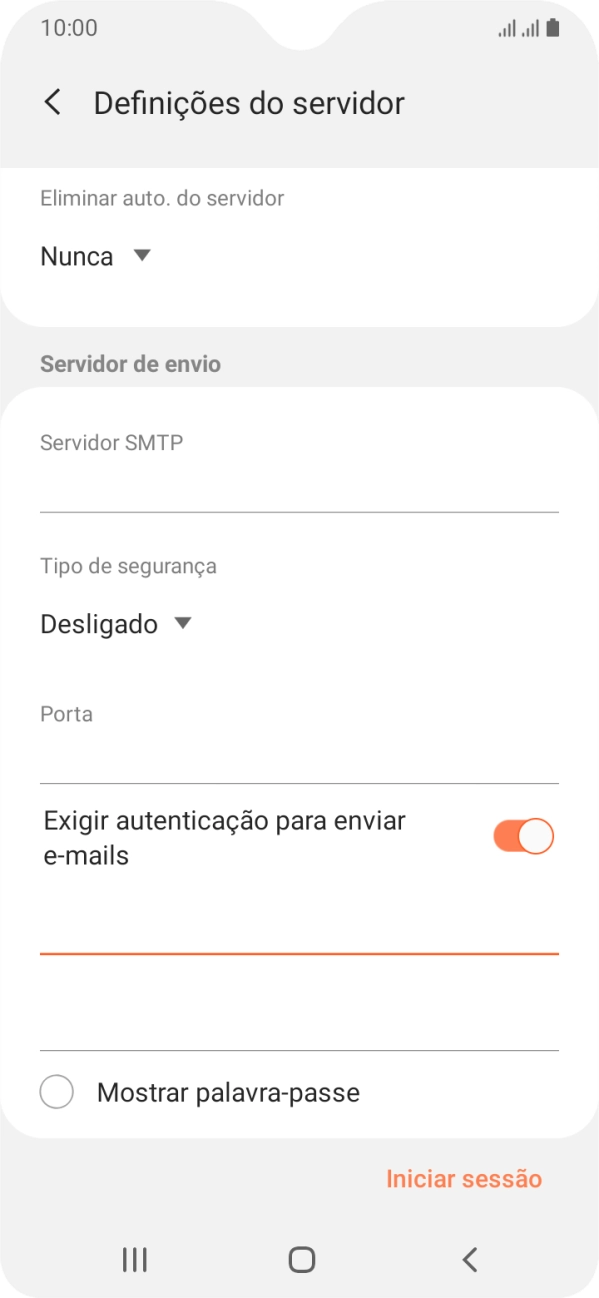Prima o segundo campo sob 