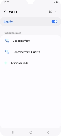 Prima o ícone de menu.