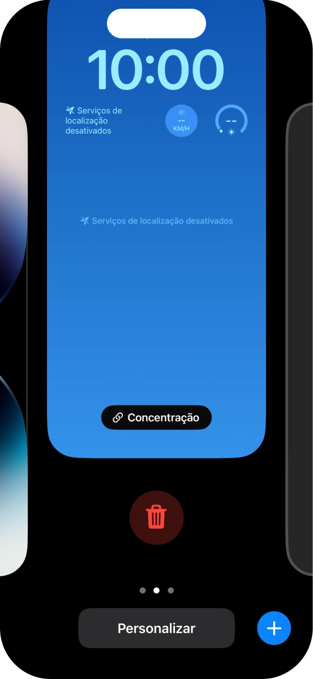 Prima o ícone para apagar.