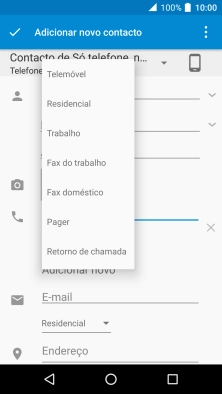 Prima o tipo de número pretendido.