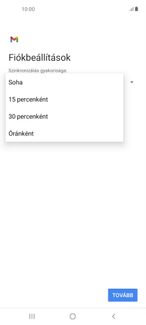 Válaszd ki a kívánt beállítást.