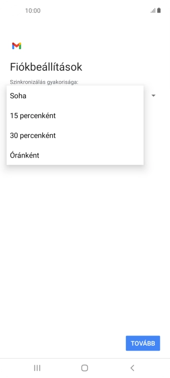 Válaszd ki a kívánt beállítást.