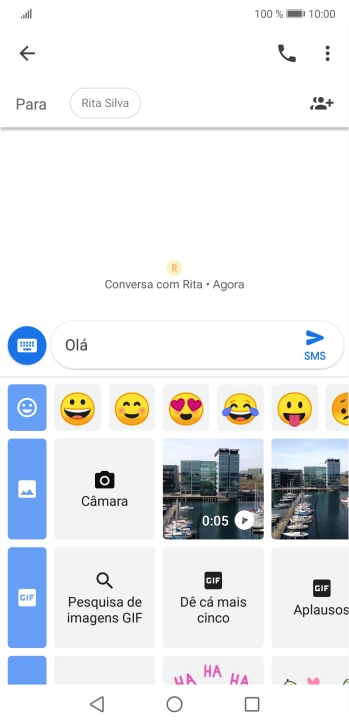 Prima o ícone de imagem.
