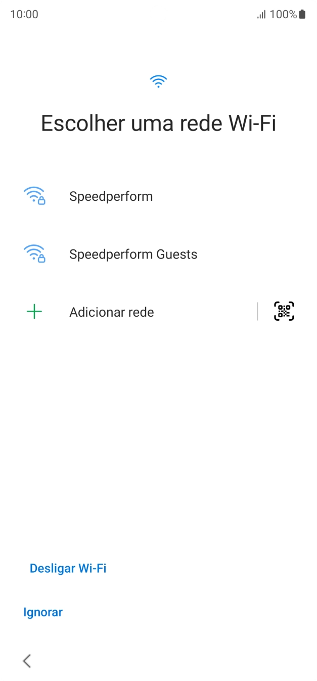 Prima a rede Wi-Fi pretendida.