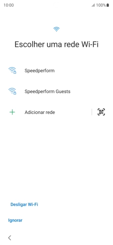 Prima a rede Wi-Fi pretendida.