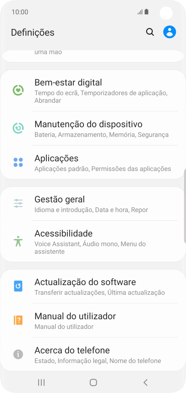 Prima Actualização do software.