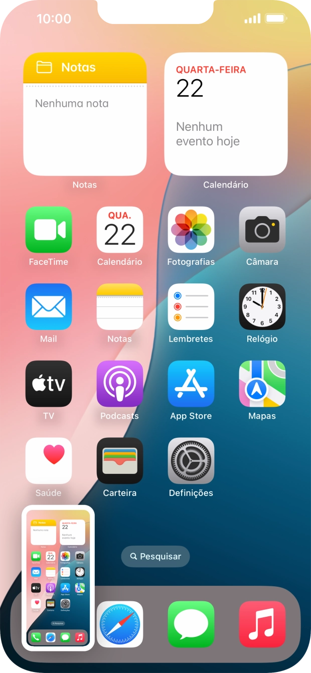 Para modificar a captura de ecrã prima a captura de ecrã e siga as indicações no ecrã para efetuar as modificações pretendidas.