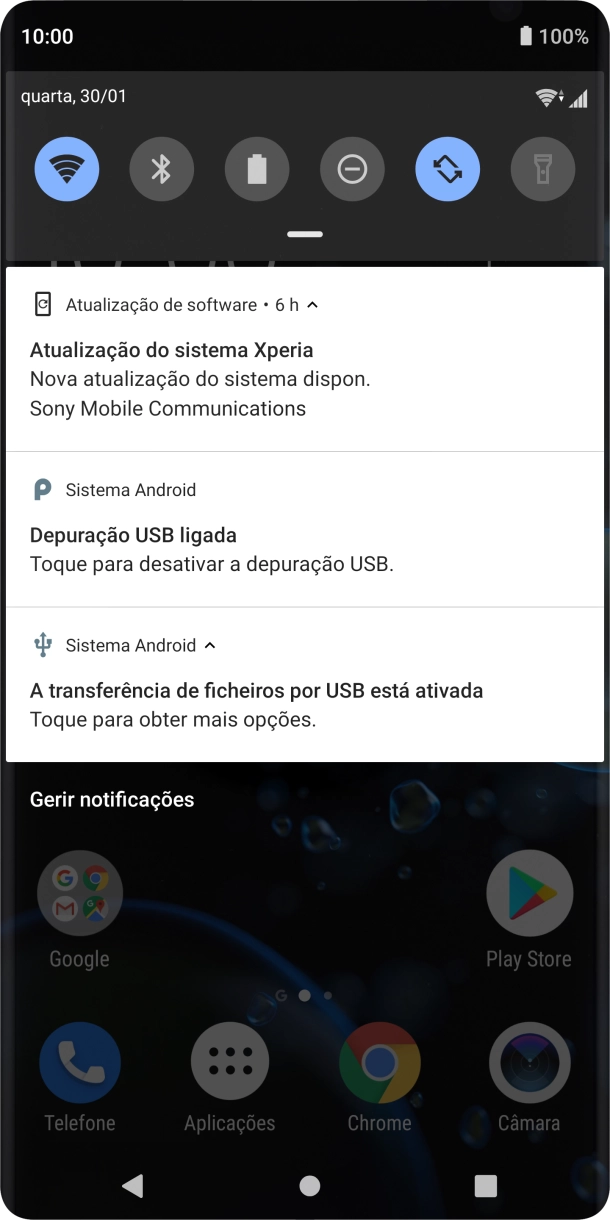 Prima Toque para obter mais opções..