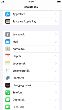 Válaszd az Üzenetek lehetőséget.