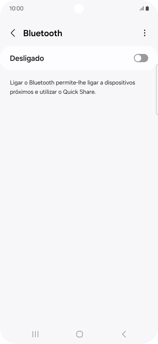 Prima o indicador para ativar a função.