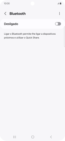 Prima o indicador para ativar a função.