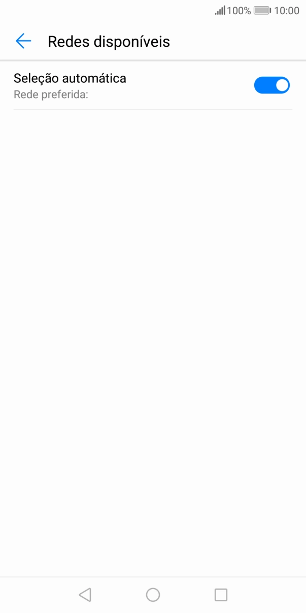 Para selecionar a rede manualmente, prima o indicador junto a 