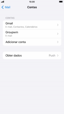 Prima o nome na conta de e-mail que acabou de criar.